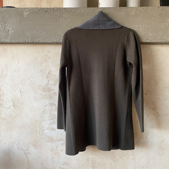 Babaton Cardigan Green and Gray Shawl Collar - Picture 3 of 7